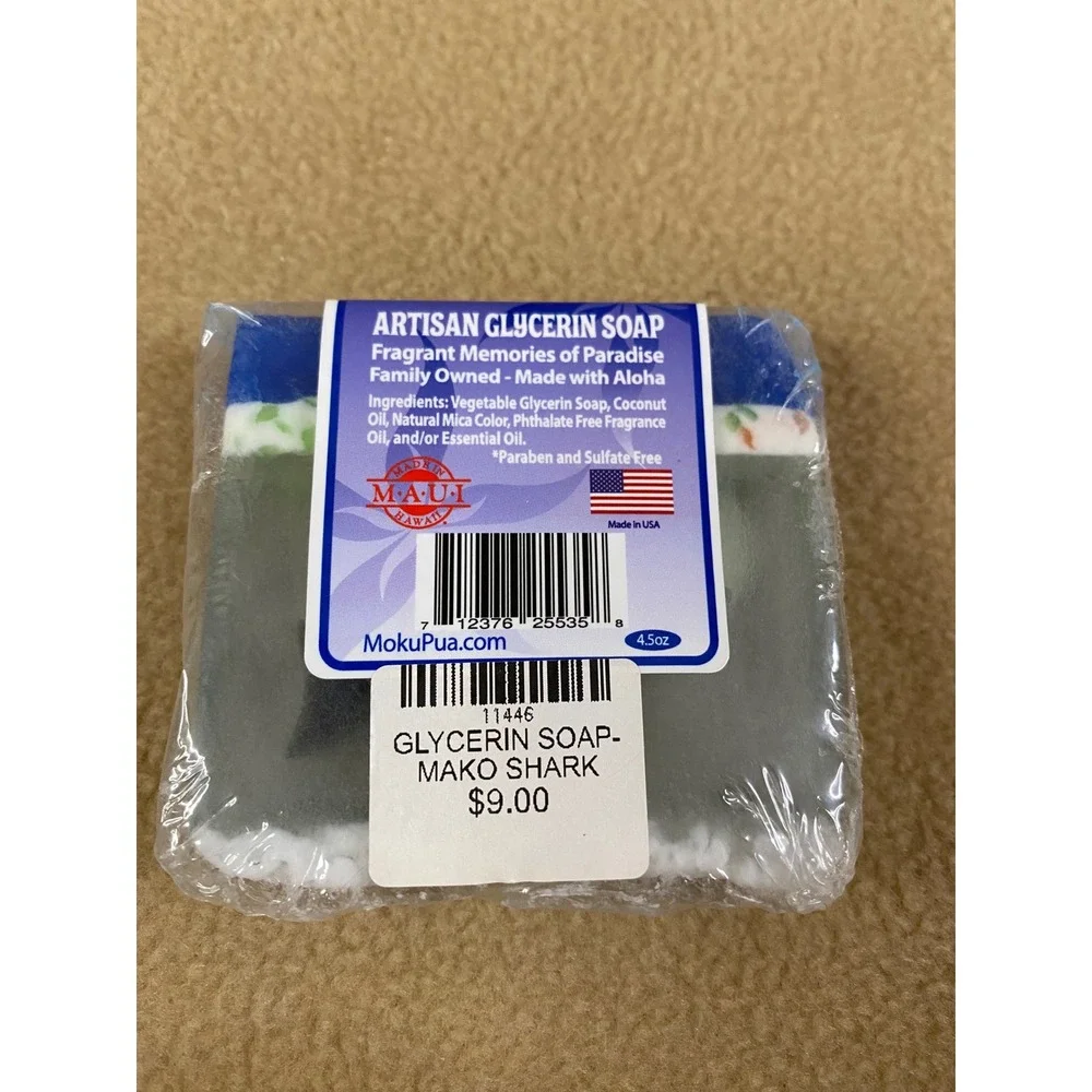 Mako Shark Artisan Glycerin Soap Made in Maui Hawaii Novelty‎ Bathroom Decor New